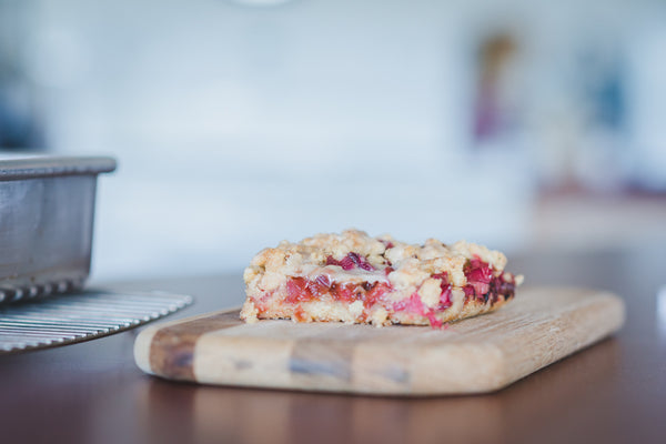 Delicious Frosted Rhubarb Squares