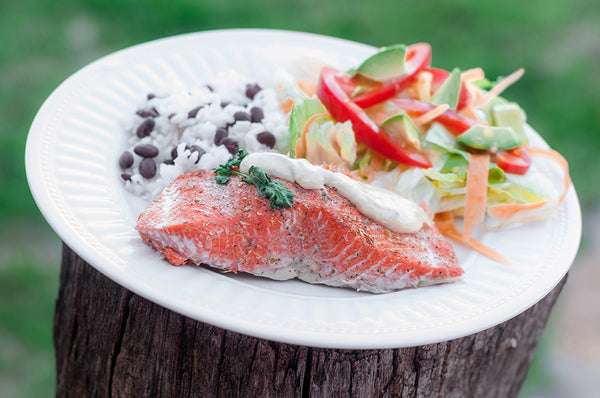 Grilled Salmon with a Zesty Mustard Sauce - The Perfect Combination