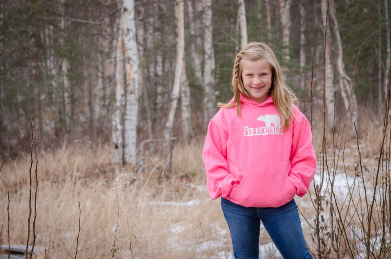 Neon Pink Kids Hoodie
