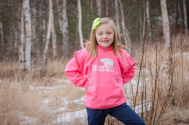 Neon Pink Kids Hoodie