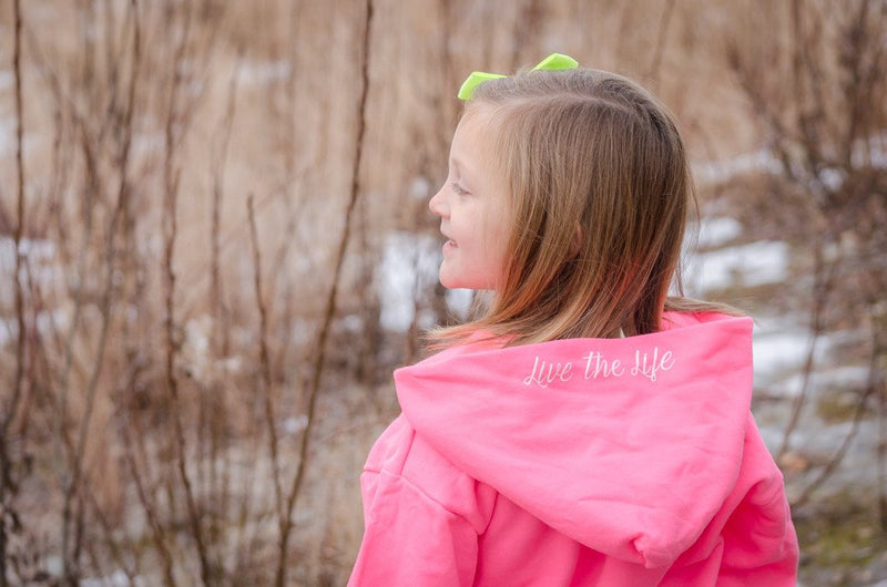 Neon Pink Kids Hoodie