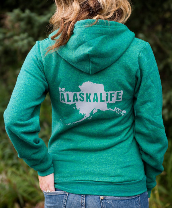 Green Zip Up Hoodie